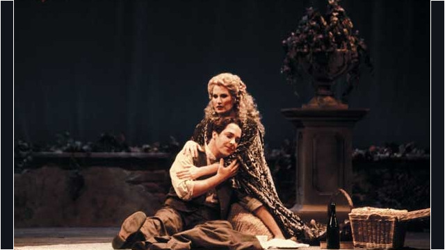 Robert Breault in La Rondine - Chautauqua Opera;
Robert Breault as Ruggero and Kristen Clayton as Magda La Rondine - Chautauqua Opera